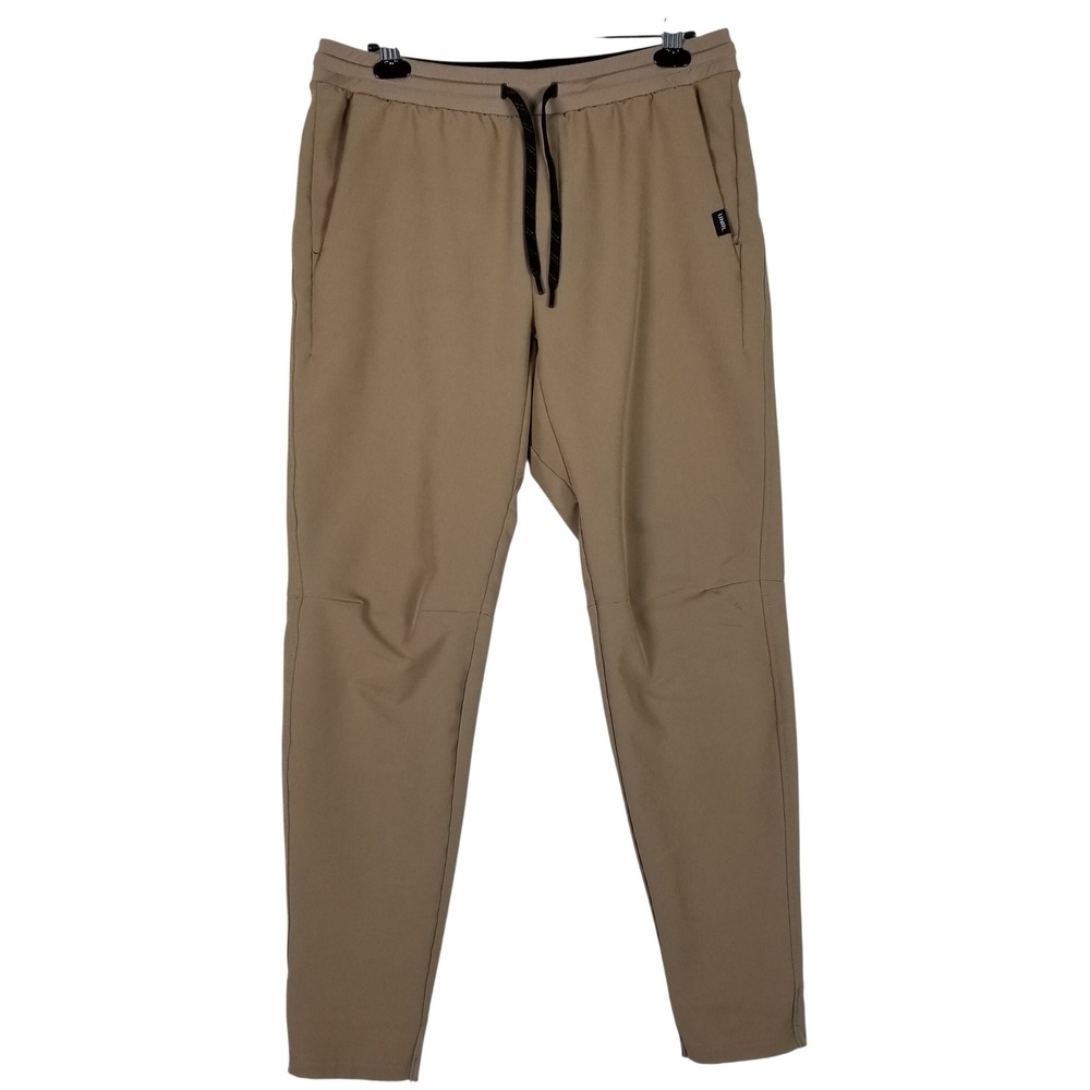 UNRL Apex Pants Mens Large Khaki Tan Tapered Stretch Performance Joggers